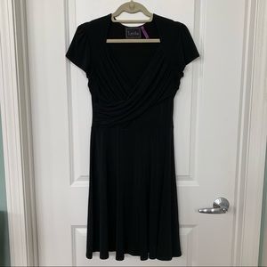 Flutter Sleeved Black Dress